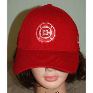 Chicago Fire FC Red New Era S/M Fitted Hat Cap 39Thirty Soccer